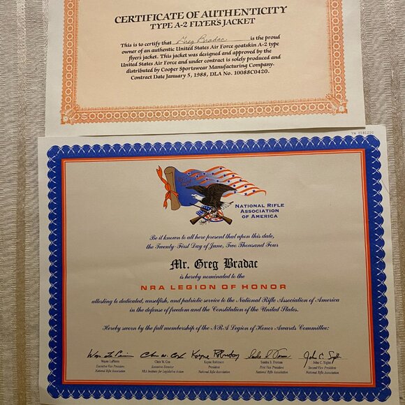 AUTHENTIC TYPE A-2 FLYER'S JACKET BLACK LEATER EXCELLENT CONDITION SIZE 42 - Picture 16 of 16